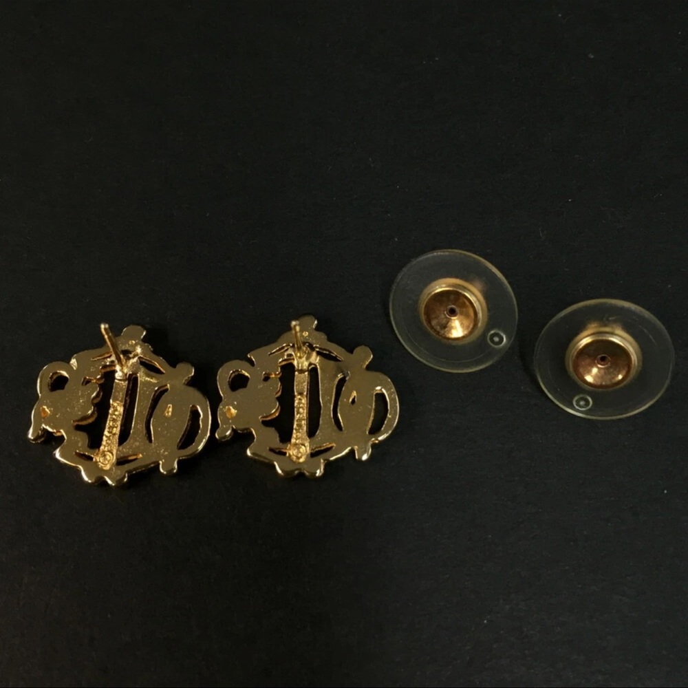 AUTH Christian Dior CD Logo Vintage Pierced Earrings - Picture 4 of 6
